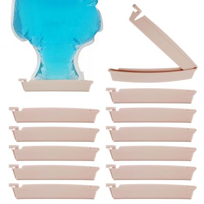12Pcs Ostomy Bag Clip Colostomy Ostomy Supplies Drainable Pouch Clamp Tail,Reusable for Colostomy Bags, Universal Curved Closure Surefit Leak- Proof Colostomy Sealing Bars