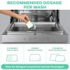 Surfela Dishwasher Sheets - 100 Loads, Eco Friendly Dishwasher Tablets, Biodegradable & Plastic-Free & Sustainable, Powerful Cleaning with Protease Enzymes Against Protein & Grease, Apple Scent view 3