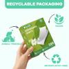 Surfela Dishwasher Sheets - 100 Loads, Eco Friendly Dishwasher Tablets, Biodegradable & Plastic-Free & Sustainable, Powerful Cleaning with Protease Enzymes Against Protein & Grease, Apple Scent view 4