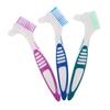 HOLIDYOYO 3pcs Double Head Toothbrush Set with Soft Nylon Bristles for Elderly Denture Care, Effectively Removes Stains and Cleans Inner and Outer Surfaces, for Travel and Outings view 1