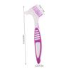 HOLIDYOYO 3pcs Double Head Toothbrush Set with Soft Nylon Bristles for Elderly Denture Care, Effectively Removes Stains and Cleans Inner and Outer Surfaces, for Travel and Outings view 2