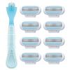 8PCS Razor Heads For Women - Suitable For The Gillette Venus Women's Razor Blade Refill Pack - Smooth 3 Layer Blade & Pivoting Head - Effortless Shave For Bathroom, Travel, Beach Party view 1