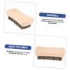 CIYODO 2Pcs Wooden Handle Bristle Shoe Cleaning Brushes for Clothes and Household Use Durable Pig Bristle Design with Hanging for Easy Storage and Gentle Shoe Surface Care view 3