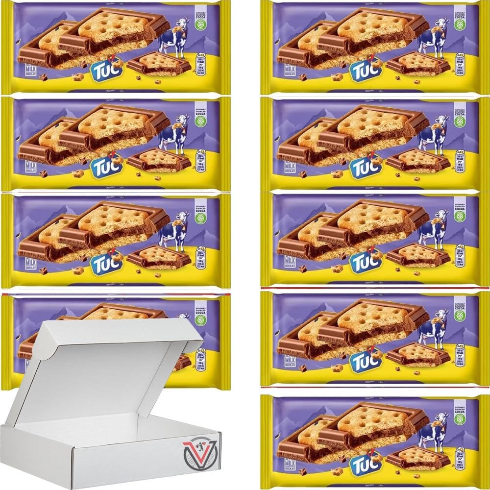 All Types of Chocolates Bars Collections - Delicious Tasty & Twisty Treat Gift Box - Hazelnut,Strawberry,LU,TUC,Bubbly White Chocolates (Half Box (9 x Bars), TUC 87g)