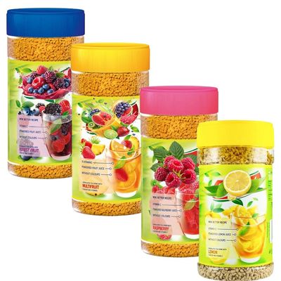 Ekl Instant Fruit Flavoured Tea Powder Mix 350g in Assorted Flavours - Lemon, Multivitamin, Raspberry, Forest Fruit - 2 Bottles, Random Mixed
