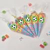 Personalised Stickers |Pre-filled Sweet Cones | Party Favours | Party Bags Gifts | Filled | Unfilled | Sticker | 20 Football Green Filled Cones - Vegan Sweet view 1