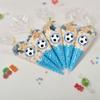 Personalised Stickers |Pre-filled Sweet Cones | Party Favours | Party Bags Gifts | Filled | Unfilled | Sticker | 5 Football Blue Filled Cones - Blue Sweet view 1