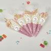 Personalised Stickers |Pre-filled Sweet Cones | Party Favours | Party Bags Gifts | Filled | Unfilled | Sticker | 5 Unicorn D2 Filled Cones - Pink Sweet view 1