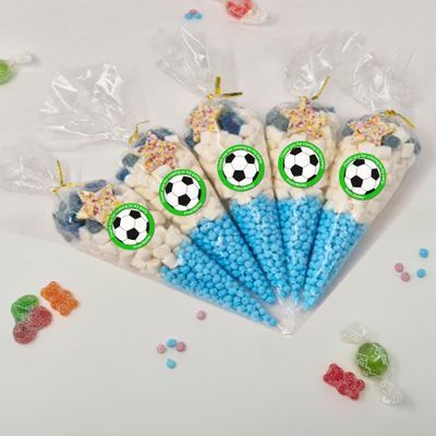 Personalised Stickers |Pre-filled Sweet Cones | Party Favours | Party Bags Gifts | Filled | Unfilled | Sticker | 10 Gaming Green Filled Cones - Pink Sweet