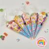 Personalised Stickers |Pre-filled Sweet Cones | Party Favours | Party Bags Gifts | Filled | Unfilled | Sticker | 10 Rainbow Pink Filled Cones - Mixed Sweet view 1