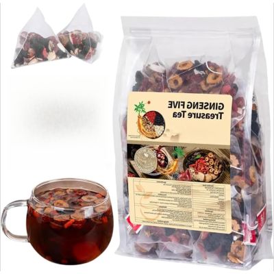 7 Precious Ingredients Formula, Ginseng & Mulberry Herbal Tea,Ginseng Six Treasure Tea, Five Treasures Teas Kidney Teas, Kidney Care TeaBags for Women & Men (1)