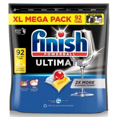 Finish Ultimate All in One Dishwasher Tablets Lemon - 92 Tabs (92 count (Pack of 1))