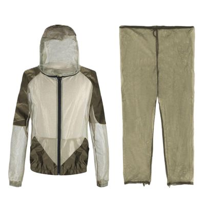 Teksome Fly Suits for Adults - Fly Proof Net Mesh Clothing,Adjustable Fit Breathable Gear Portable Clothes for Patio Hiking Gardening Backpacking Camping Fishing