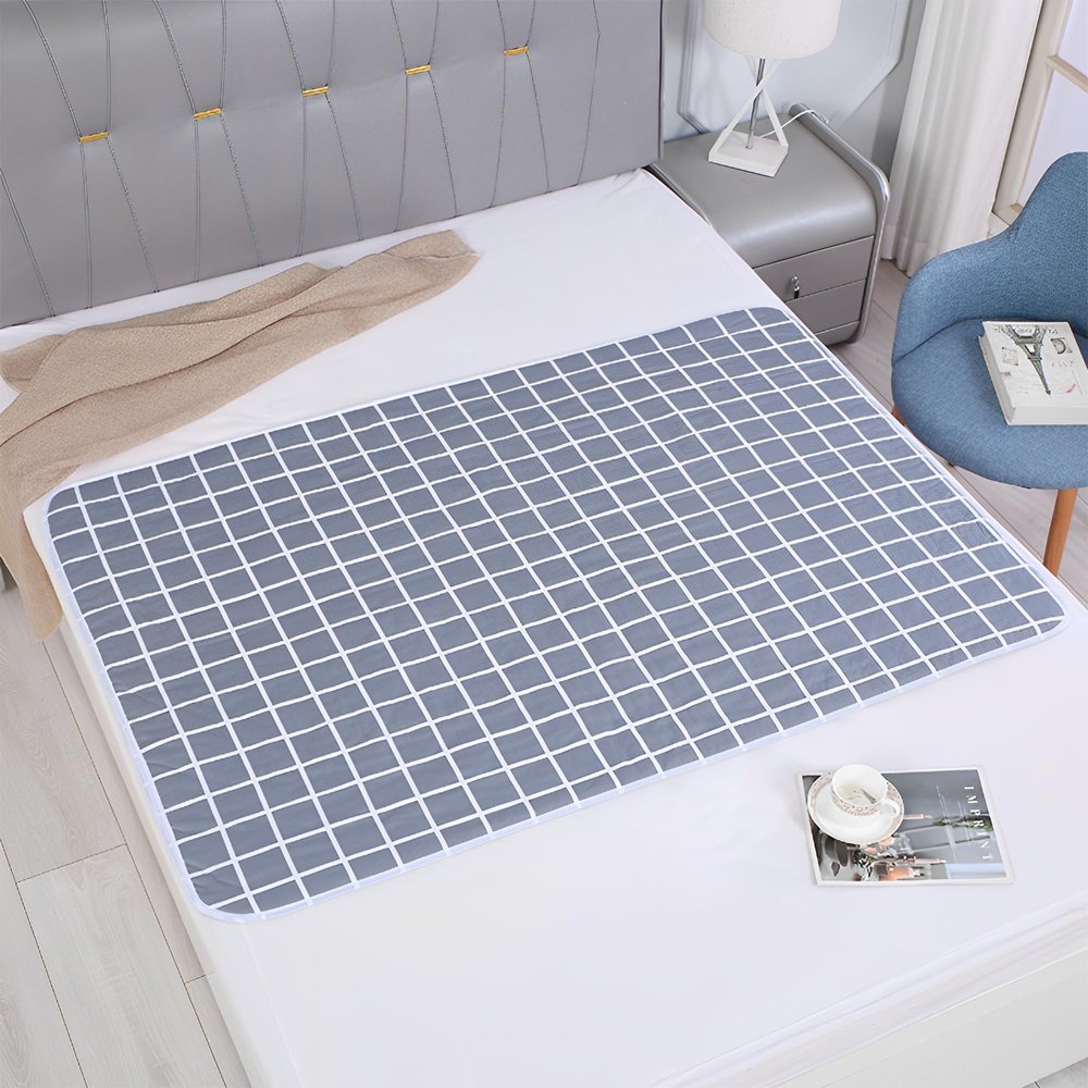Hearda Incontinence Bed Pads Reusable, Washable Incontinence Sheets Quilted Premium Quality Bed Mats for Incontinence Absorbent Protector for Kids Adults Elderly (Gray,100x150cm)