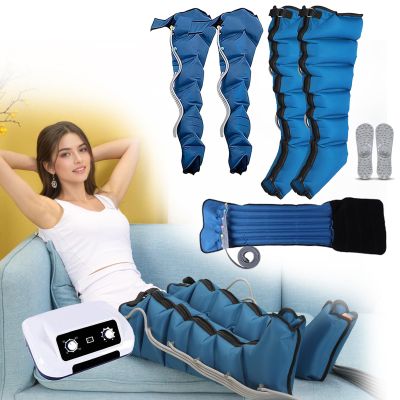 6 Cavity Air Compression Leg Massager Machine, Pressotherapy Boots for Lymphedema Circulation Relax Pain Relief, Professional Full Body Waist Arm Leg Relax Instrument