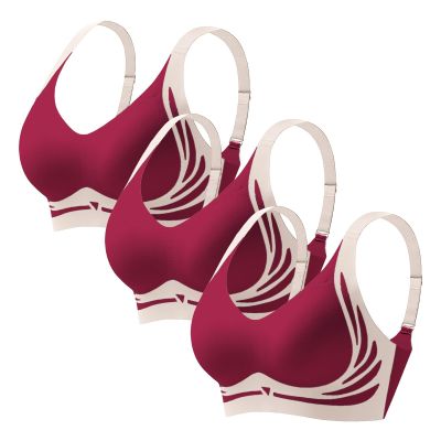 3 Pack Seamless Comfort Bras Wireless Sleep Bras Workout Yoga Jogging Casual Bra Tops Full Coverage Lightweight Breathable Non Wired Dailywear Versatile High Support Bralettes Pink