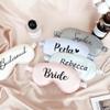 Miguha Personalized Sleeping Satin Eye Mask Custom Text Monogram Single Girl Party Overnight Gift Imitated Silk Eye Mask Comfortable view 2