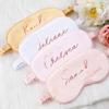 Miguha Personalized Sleeping Satin Eye Mask Custom Text Monogram Single Girl Party Overnight Gift Imitated Silk Eye Mask Comfortable view 3