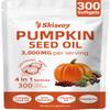 Pumpkin Seed Oil Capsules, 300 Softgels | 4 in 1 Vitamin D3 & Elderberry, 3000mg Cold Pressed & Pure Virgin Oil | Supports Hair, Urinary, Bladder & Prostate Health, Immune | Vegan, Non-GMO view 1