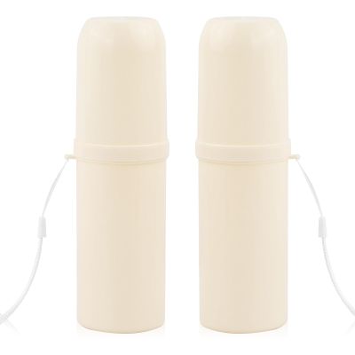 2 pcs Travel Size Toothbrush Case, Portable, Multifunctional Storage Toothbrush and Toothpaste Mouthwash Cup, PP Ventilation holes Toothbrush Holder for Home, School, Camping, Business Trip, Bathroom