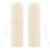 2 pcs Travel Size Toothbrush Case, Portable, Multifunctional Storage Toothbrush and Toothpaste Mouthwash Cup, PP Ventilation holes Toothbrush Holder for Home, School, Camping, Business Trip, Bathroom