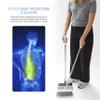 Swan Elevate Long-Handled Dustpan & Brush Set with Angled Feathered Soft Bristles, Posture-Positive with Built-In Retractable Comb for Easy Cleaning & Storage Loop, White SWFC2006WHTN view 3