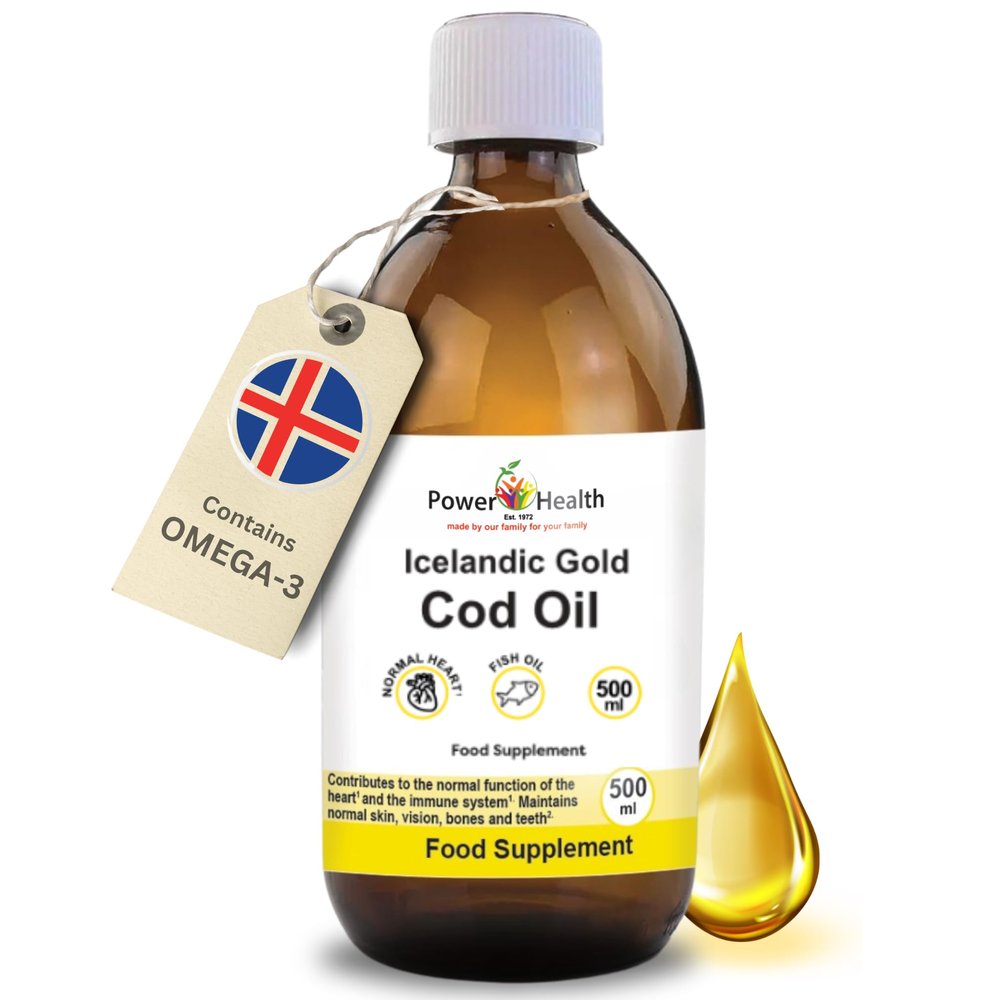 Cod Liver Oil Liquid 2 x 500ml - Icelandic Gold Omega 3 Fish Oil