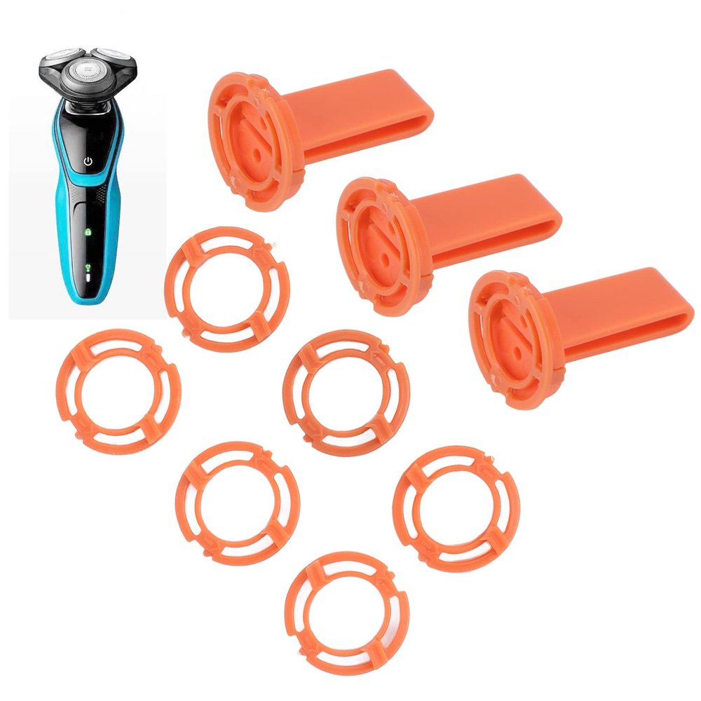 Blade Lock Ring - Pack of 12 Razor Head Retaining Discs & Blade Holder - Compatible with Philips S9000/S8000/S7000/RQ12 Series, For S7370/S8860/S9031/SW9700 | Replacement Accessories for Philips
