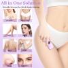 KUKANTST 4-in-1 Bikini Trimmer for Women, IPX7 Waterproof Electric Razor with LED Light, Painless Facial & Pubic Hair Removal, Dual Head Bikini Shaver for Underarm, Legs & Body Hair, Wet & Dry Use view 2