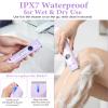 KUKANTST 4-in-1 Bikini Trimmer for Women, IPX7 Waterproof Electric Razor with LED Light, Painless Facial & Pubic Hair Removal, Dual Head Bikini Shaver for Underarm, Legs & Body Hair, Wet & Dry Use view 4