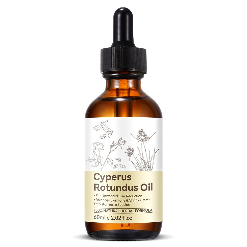 Cyprus Rotundus Oil for Hair Removal - Reducing Body Hair Growth | 100% Pure Cyperus Rotundus Essential Oil for Smooth Skin & Hair Removal, 60 ml