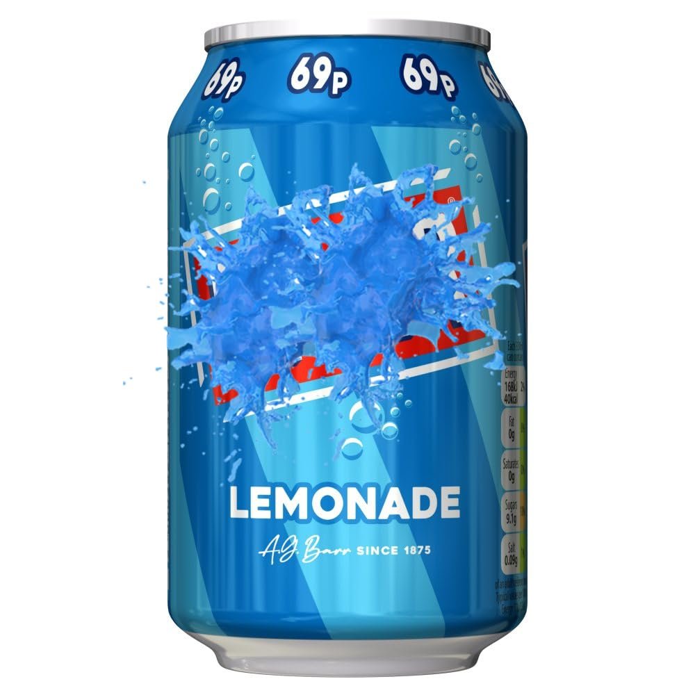 Variety Soft Drinks Full Box Pack PMP Assorted Fizzy Flavours - Br (Full Box (24 x Cans), Lemonade 330ml)
