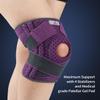 ABYON Knee Support for Men and Women, Adjustable Non-Slip Knee Brace with Side Stabilizers and Open Patella Gel Pad for Arthritis, Meniscus Tears, LCL/MCL/ACL Ligament Joint Pain (Purple-2XL/3XL) view 3