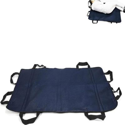 10868cm Multipurpose Transfer Pad With Handles Reusable Sheet Transfer Blanket For Elderly And Bedridden Patients Protector Liner, Blue