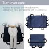 10868cm Multipurpose Transfer Pad With Handles Reusable Sheet Transfer Blanket For Elderly And Bedridden Patients Protector Liner, Blue view 3