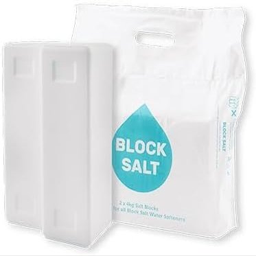 2 Bags Block Salt for Water Softeners | Original Pure Grade A Food Quality Salt | 4 Blacks Securely Boxed | Each Bag Contains 2 Blocks | Efficient Softening Solution - Each Blocks Weighs 4Kgs
