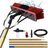 11.3m Water-Fed Window Cleaning Brush Kit - 55cm Pole with Soap Dispenser & 20m Hose, Aluminium Cleaner for Solar Panels & High Windows, Effortless Cleaning Solution view 1