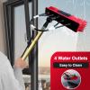 11.3m Water-Fed Window Cleaning Brush Kit - 55cm Pole with Soap Dispenser & 20m Hose, Aluminium Cleaner for Solar Panels & High Windows, Effortless Cleaning Solution view 2