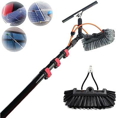 12M Solar Panel Cleaning Brush with Water Inlet Rod - Telescopic Window & Roof Cleaner Expandable Backpack Cleaner for Efficient Photovoltaic Panel Maintenance 39FT Reach