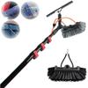 12M Solar Panel Cleaning Brush with Water Inlet Rod - Telescopic Window & Roof Cleaner Expandable Backpack Cleaner for Efficient Photovoltaic Panel Maintenance 39FT Reach view 1