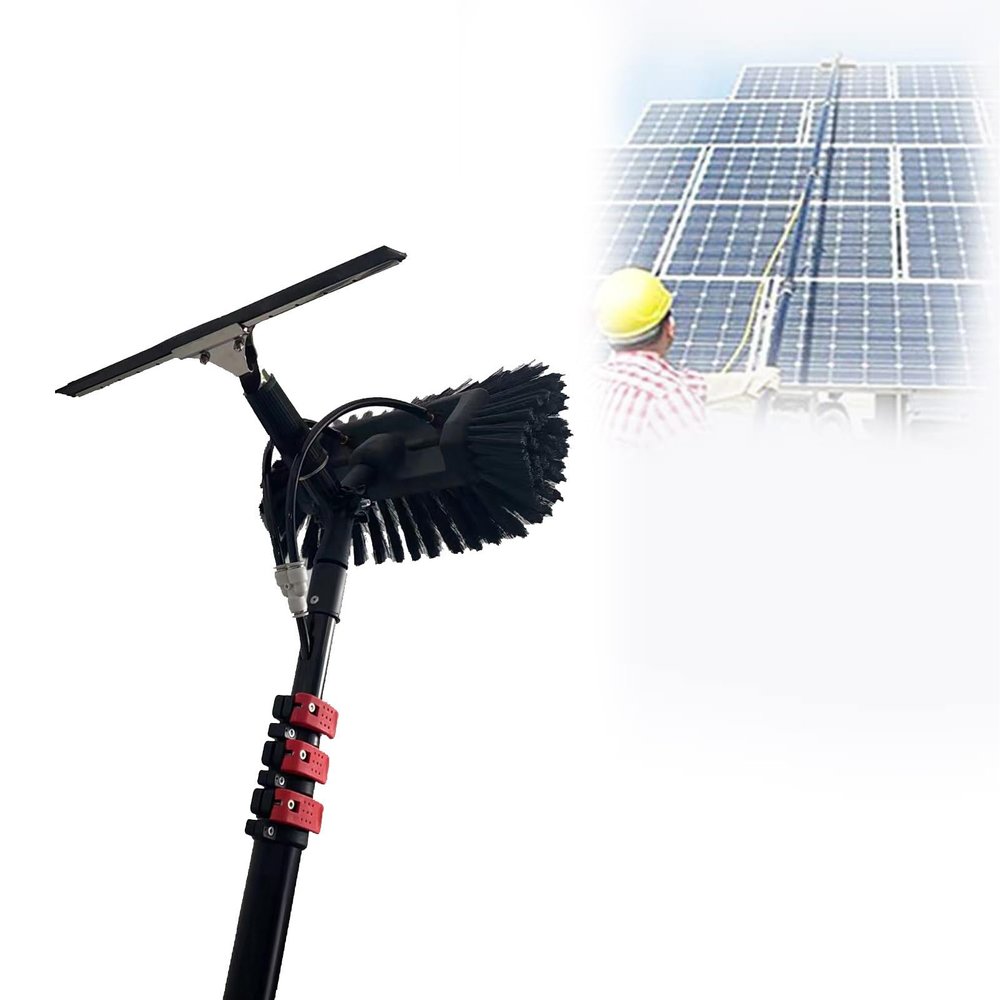 16FT Telescopic Window Cleaning Pole with Water-Fed Brush - Extendable Cleaner for Solar Panels Truck & High Reach Areas 5M/10.8M Options Ideal for Professional Cleaning