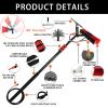24FT Telescopic Window Cleaning Kit - Water-fed Brush & Squeegee, Extendable Pole for Solar Panel & Conservatory Roof Cleaning, Long Reach Window Cleaner Equipment view 3
