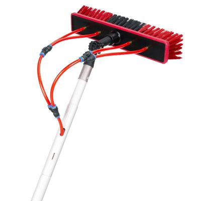 Adjustable Solar Panel Cleaning Brush Tool 35CM Telescopic Water Fed Brush for Efficient Cleaning of Solar Panels, Windows, and Walls Ideal for Easy Reach and Dirt Removal