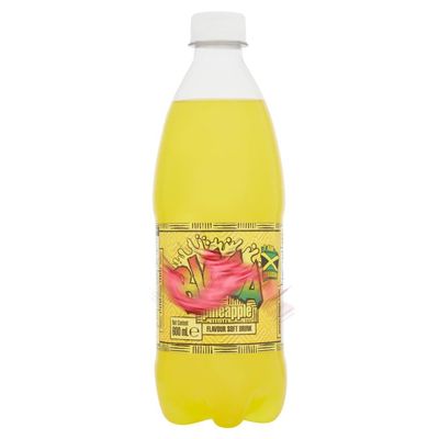 Variety Flavour Soft Drink 600ml Assorted Fruit Flavoured Fizzy Drink - Bga (12 x Bottles, Pineapple Flavour Soft Drink)