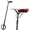 12-36FT Telescopic Water Fed Window Cleaning Pole with Brush & Squeegee, Ideal for Solar Panels & Outdoor Windows, Includes 20M Hose for Efficient Cleaning view 1