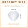 PATIKIL 20Pcs Natural Heart Shaped Crystal Stone, 0.6 Inch 5/16" Thick Mini Polished Love Gemstone Crystal, Pocket Rock Engraved Worry Stones for Women Gift Meditation, White Cats Eye view 2