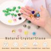 PATIKIL 20Pcs Natural Heart Shaped Crystal Stone, 0.6 Inch 5/16" Thick Mini Polished Love Gemstone Crystal, Pocket Rock Engraved Worry Stones for Women Gift Meditation, White Cats Eye view 3