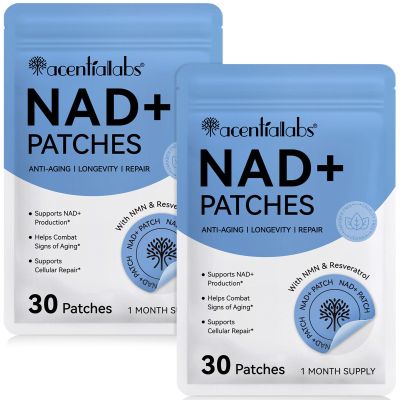 NAD Patches for Women & Men, NAD+ Patch for Energy & Healthy Aging, NAD Plus Advanced Total Recovery Patches, 60 Days Supply