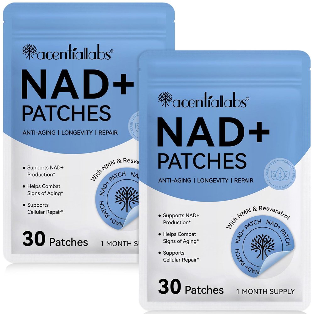 NAD Patches for Women & Men, NAD+ Patch for Energy & Healthy Aging, NAD Plus Advanced Total Recovery Patches, 60 Days Supply