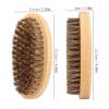 2 Sets Made in Pear Wood Beard Brush, Made of Natural Boar Bristles Mane Brush With Firm Beard Comb Great for Grooming BeardsSmall Travel Beard Brush, Convenient to Carry view 3